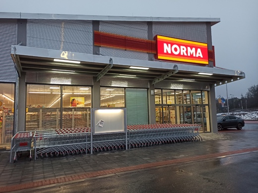 Ocelová konstrukce markýzy NORMA po dokončení