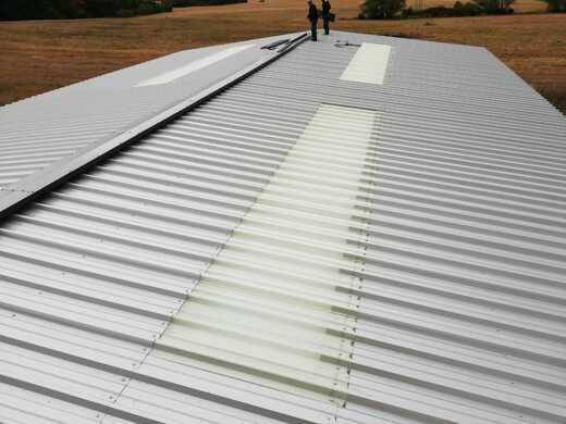 Realizace trapezové plechové střechy Teplice