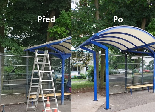 Oprava autobusové zastávky Trnovanská Teplice
