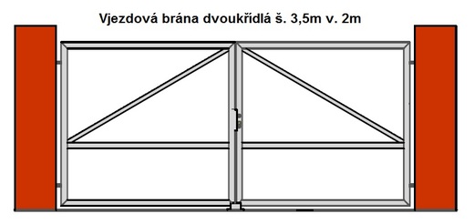 Vjezdová brána dvoukřídlá š. 3,5m v. 2m.jpg