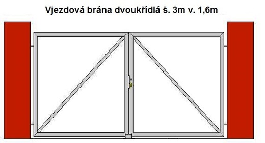 Vjezdová brána dvoukřídlá š. 3m v. 1,6m.jpg