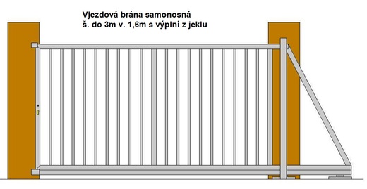Vjezdová brána samonosná š. do 3m v. 1,6m s výplní z jeklu.jpg