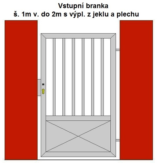 Vstupní branka š. 1m v. do 2m s výplní z jeklu a plechu.jpg